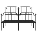 Elegance: Metal Bed Frame with Headboard and Footboard
