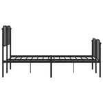 Elegance: Metal Bed Frame with Headboard and Footboard