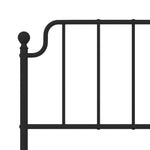 Elegance: Metal Bed Frame with Headboard and Footboard