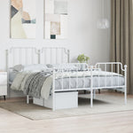 Elegance: Metal Bed Frame with Headboard and Footboard