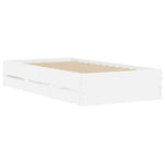 Bed Frame with Drawers White