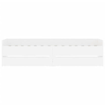 Bed Frame with Drawers-White