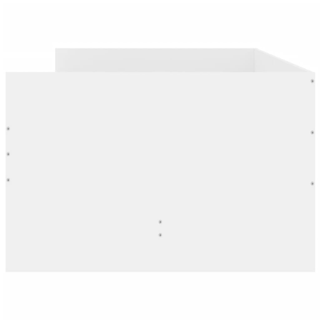 Bed Frame with Drawers-White