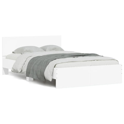Bed Frame with Headboard White 