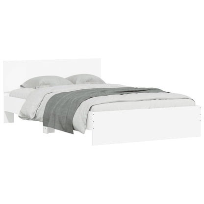 Bed Frame with Headboard White 