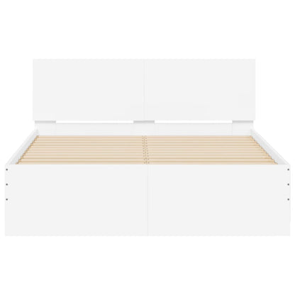 Bed Frame with Headboard White 