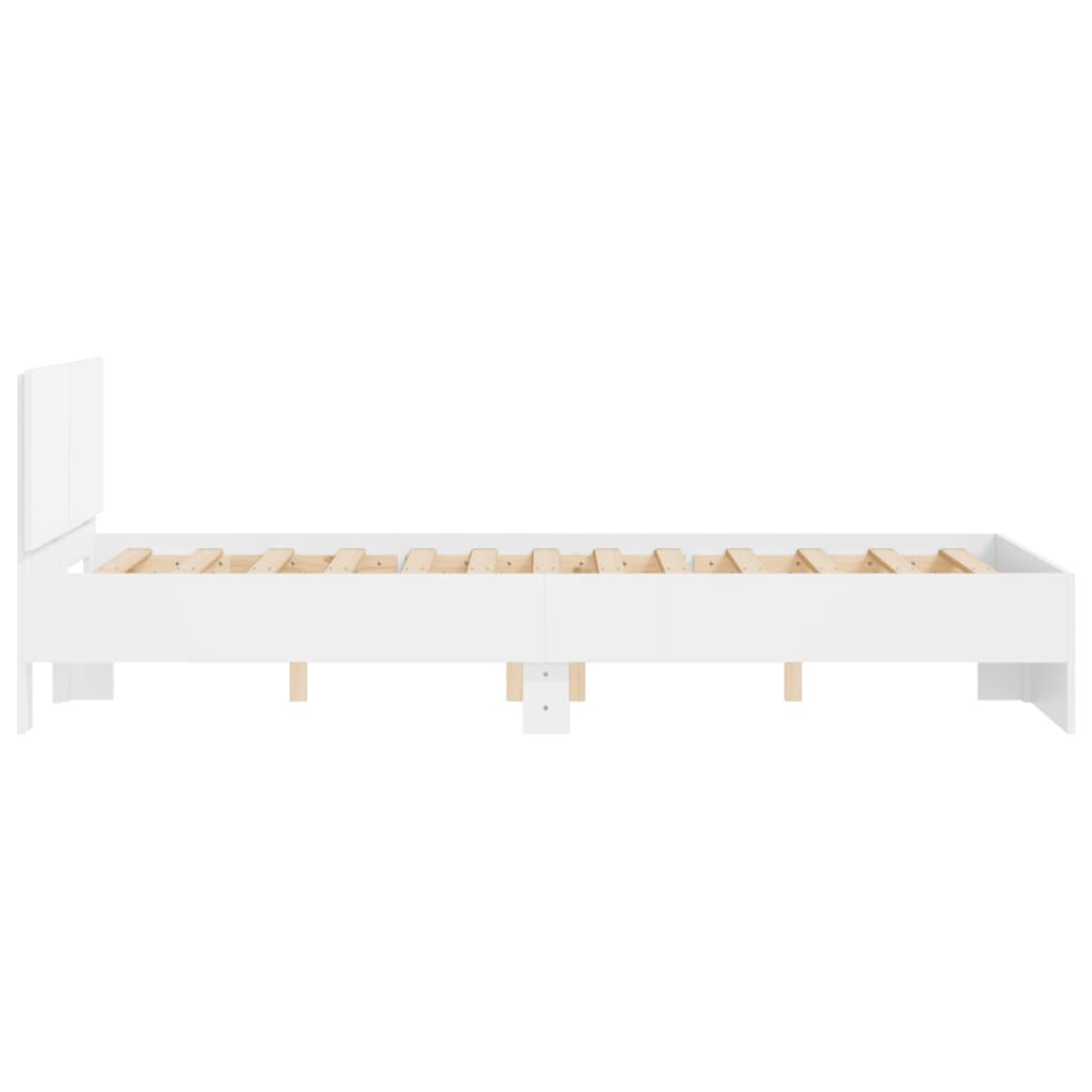 Bed Frame with Headboard White 