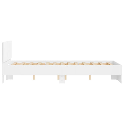 Bed Frame with Headboard White 