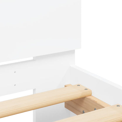 Bed Frame with Headboard White 
