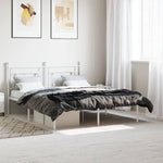 Black Metal Bed Frame with Stately Headboard