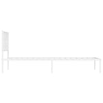 Metal Bed Frame with Headboard Black