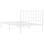 Metal Bed Frame with Headboard Black