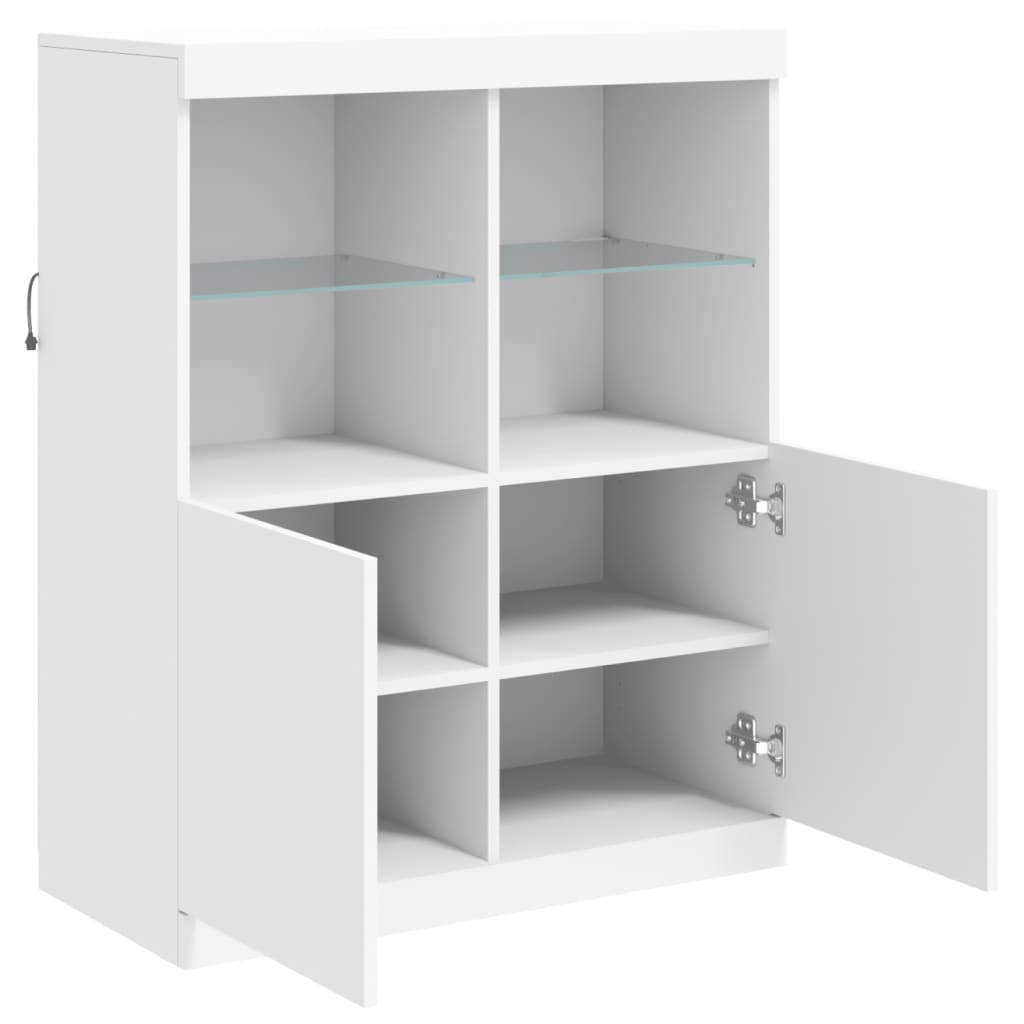 Luminous Storage Sideboard with LED Lights in White