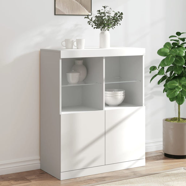  Luminous Storage Sideboard with LED Lights in White