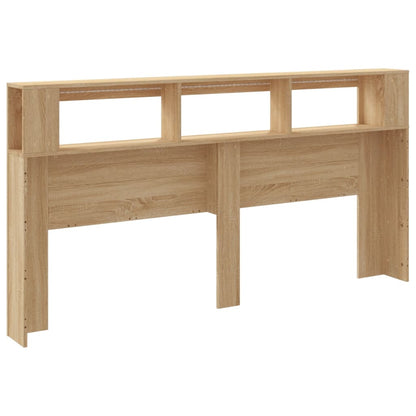 LED Headboard Sonoma Oak Engineered Wood