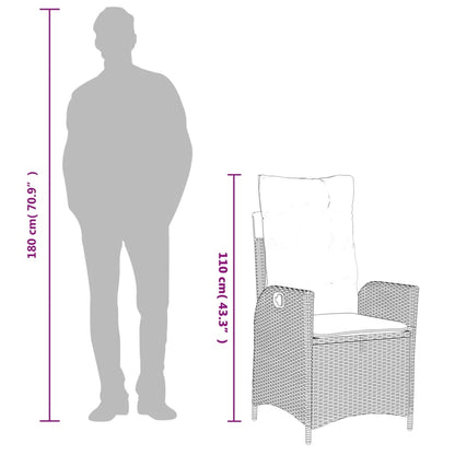 Reclining Garden Chair Poly Rattan