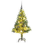 Artificial Christmas Tree with 150 LEDs,Flocked Snow 150/120 cm