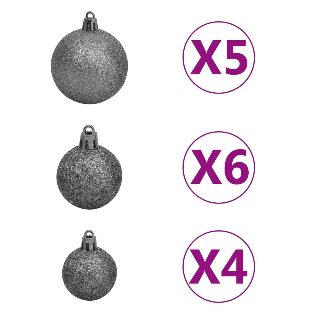 Artificial Christmas Tree with 150 LEDs,Flocked Snow 150/120 cm