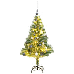 Artificial Christmas Tree with 150 LEDs,Flocked Snow 150/120 cm