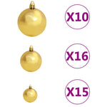 Slim Christmas Tree 300 LEDs, Ball Set 300/270 cm
