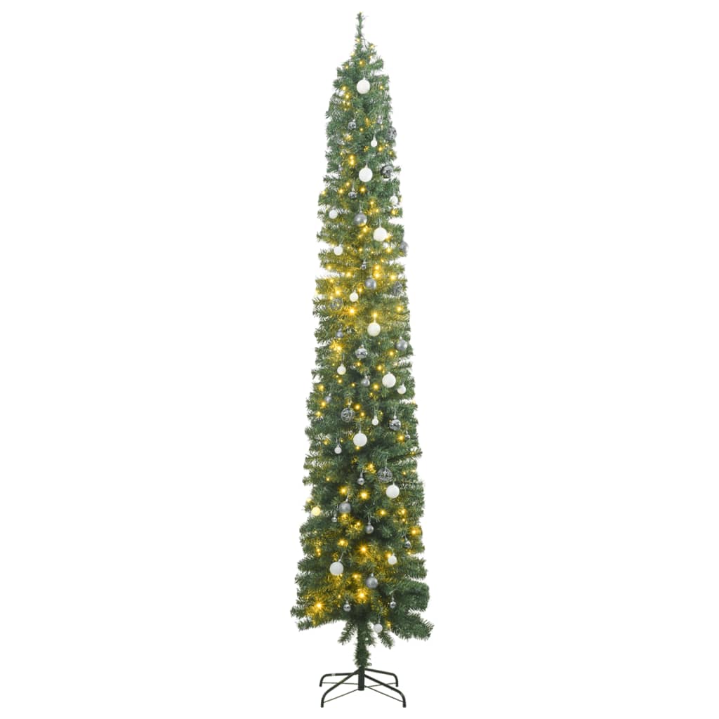 Slim Christmas Tree 300 LEDs, Ball Set 300/270 cm