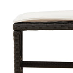9-Piece Garden Dining Set with Cushions Black Poly Rattan
