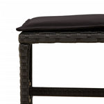 Comfort:13 Piece Garden Dining Set with Cushions Black Poly Rattan