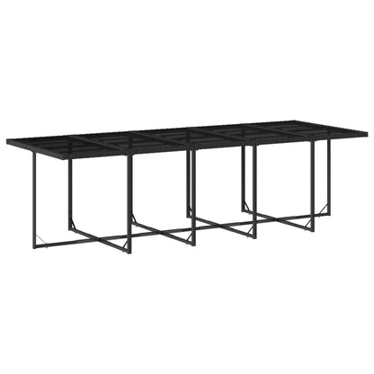 13 Piece Garden Dining Set with Cushions Black Poly Rattan Elegance