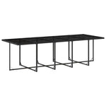 13 Piece Garden Dining Set with Cushions Black Poly Rattan Elegance