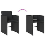 13 Piece Garden Dining Set with Cushions Black Poly Rattan Elegance