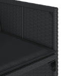 13 Piece Garden Dining Set with Cushions Black Poly Rattan Elegance