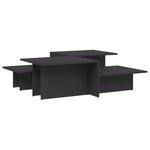 Coffee Tables 2 pcs White/Black/Grey Engineered Wood