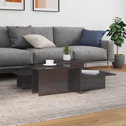 Coffee Tables 2 pcs White/Black/Grey Engineered Wood