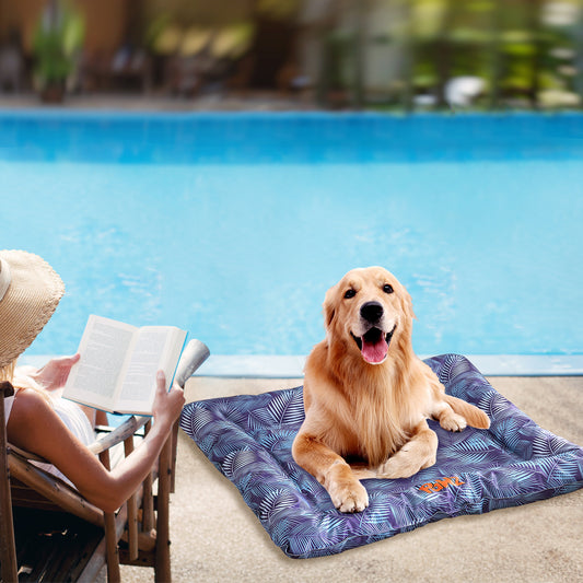Anti-bug Dog Cooling Bed-76x65 cm-Pine Pattern Extra Large