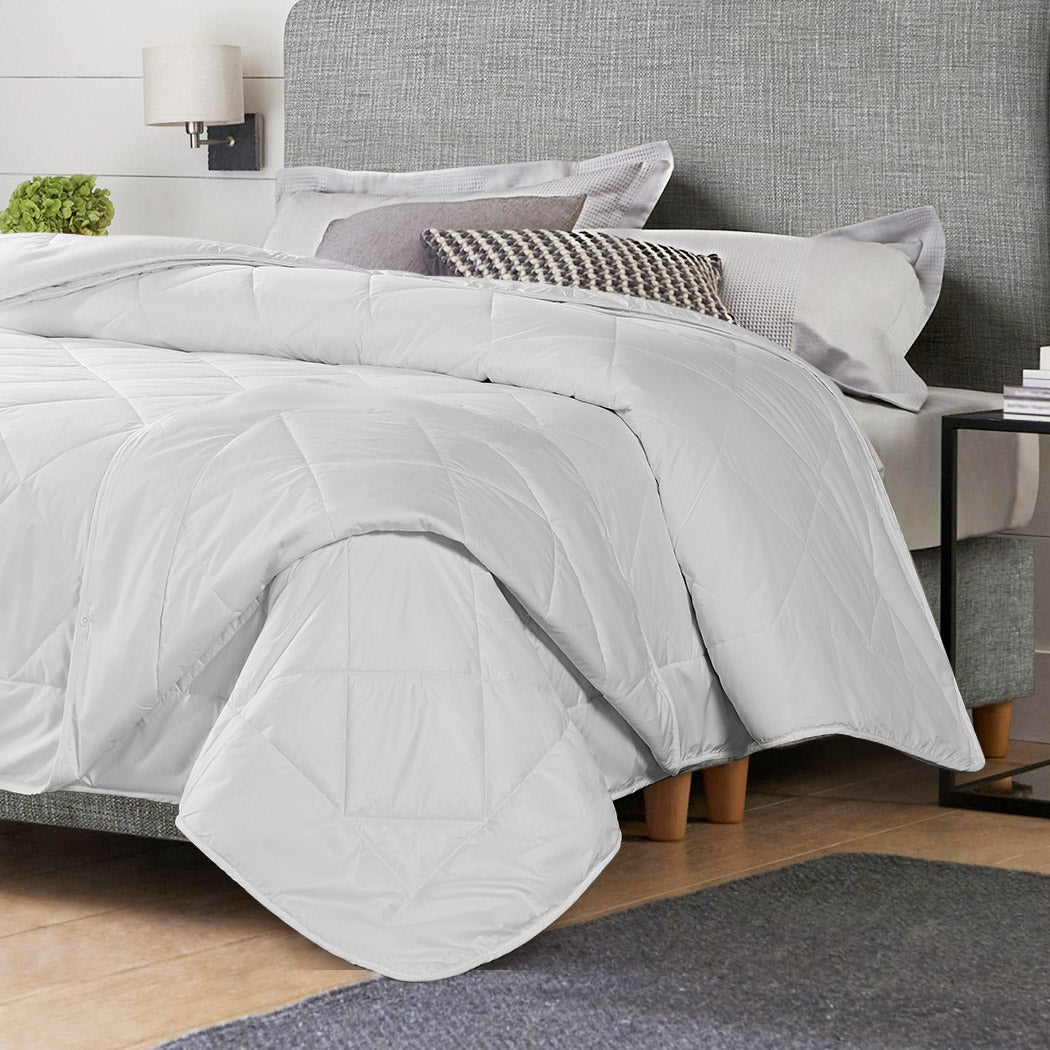 100% Wool Quilt 2-Piece 400/600GSM Doona Duvet Down Winter Summer King