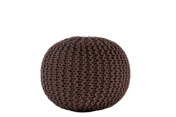  Knitted Pouf BROWN
