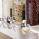 Wall Mounted Triple Cereal Dispenser Dry Food Storage Container