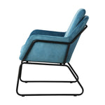Armchair Velvet Accent Chairs Tub Chair Sofa Lounge Upholstered Blue