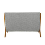 Armchair Lounge Chair 2 Seater Accent Couch Sofa Fabric Grey Pillows