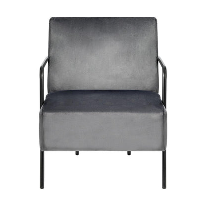 Velvet Armchair Accent Chairs Sofa Lounge Upholstered Tub Chair Grey