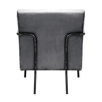 Velvet Armchair Accent Chairs Sofa Lounge Upholstered Tub Chair Grey