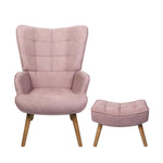 Armchair Lounge Chair Ottoman Accent Armchairs Fabric Sofa Chairs Pink