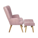 Armchair Lounge Chair Ottoman Accent Armchairs Fabric Sofa Chairs Pink