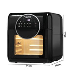 Vevare Air Fryer 10L LCD Fryers Low Fat Oven Airfryer Kitchen Cooker 1500W