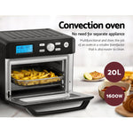 Devanti 20L Air Fryer Convection Oven Oil Free Fryers Black