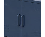 Base Metal Locker Storage Shelf Organizer Cabinet Buffet Sideboard Blue