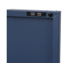 Base Metal Locker Storage Shelf Organizer Cabinet Buffet Sideboard Blue