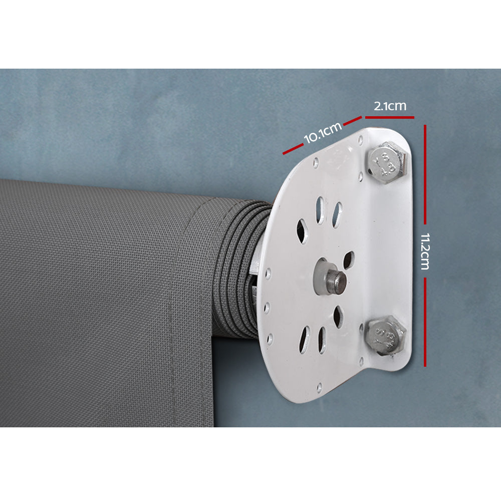 Instahut 2.4m x 2.5m Retractable Roll Down Awning - Grey