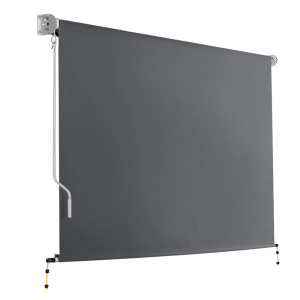 Instahut 3m x 2.5m Retractable Roll Down Awning - Grey