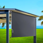 Instahut 3m x 2.5m Retractable Roll Down Awning - Grey